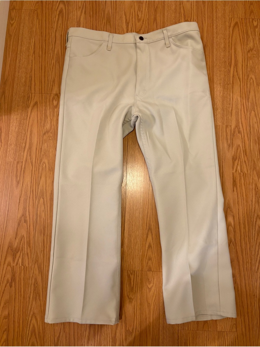 Wrangler Men's Off-White Straight Leg Dress Pants